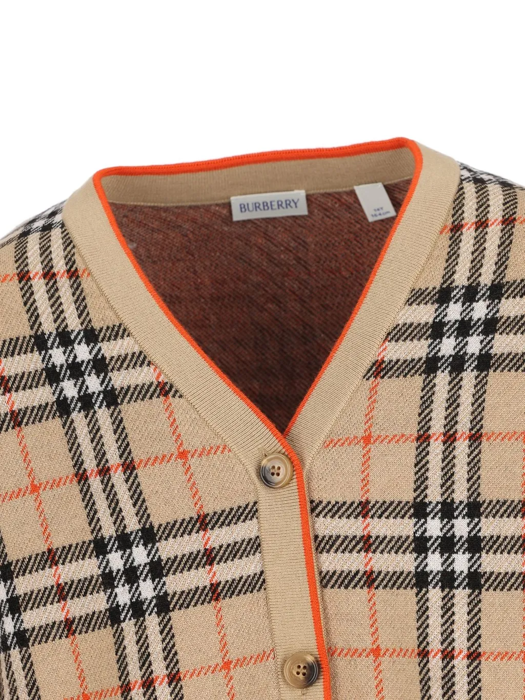 Burberry Kids V-Neck Checked Cardigan