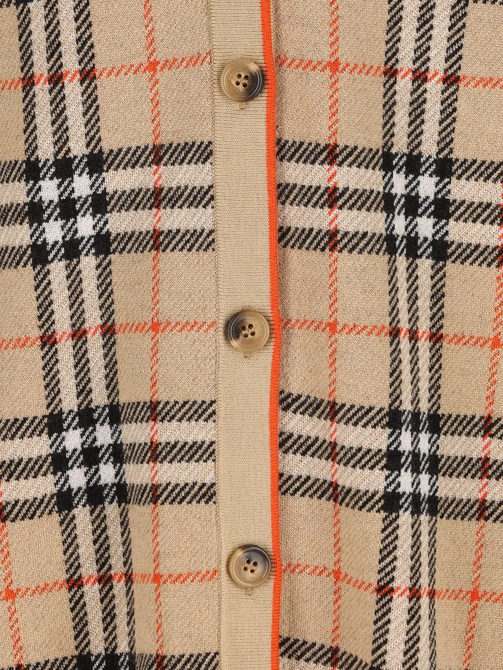 Burberry Kids V-Neck Checked Cardigan