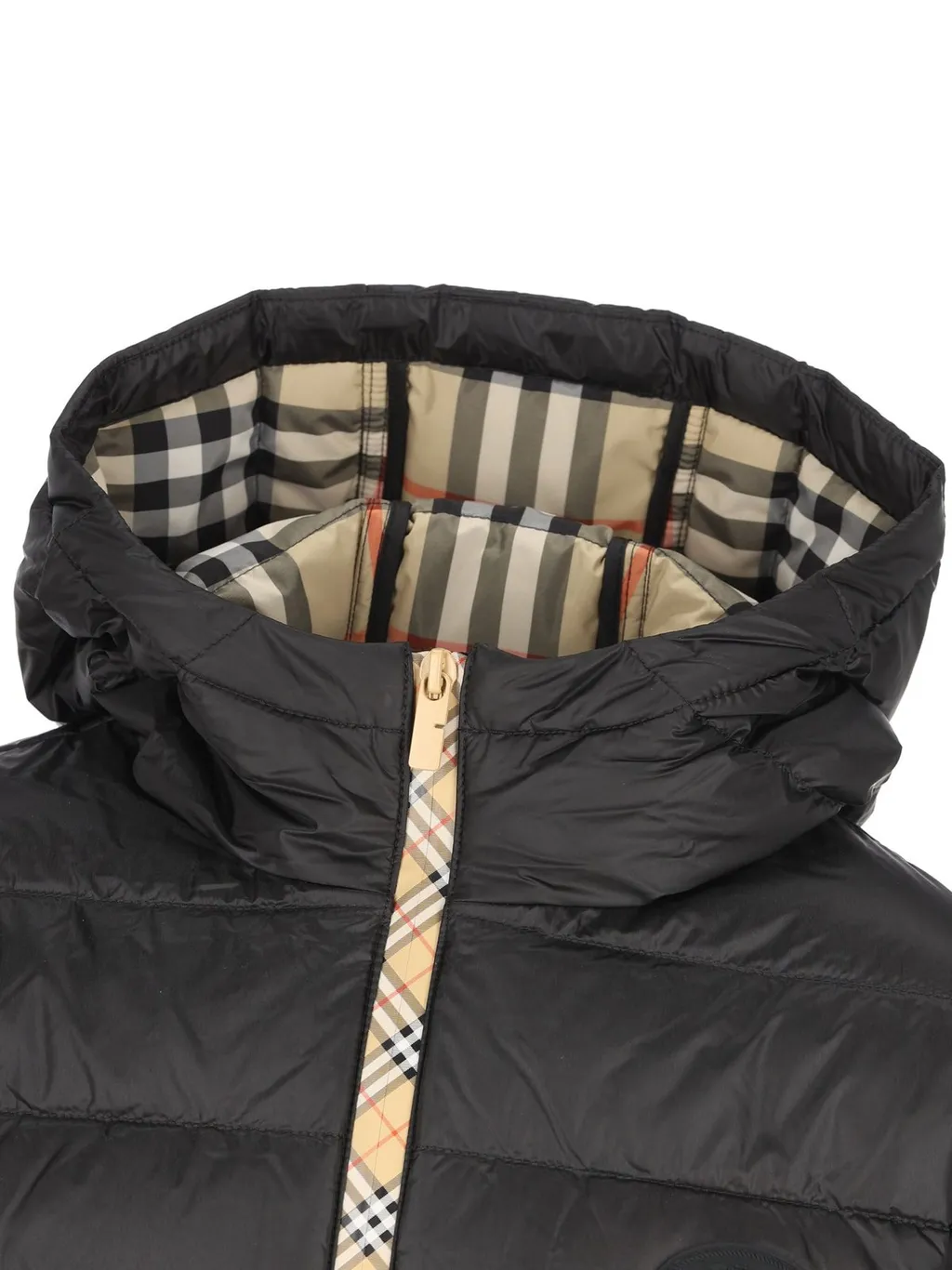 Burberry Kids Hooded Quilted Down Jacket