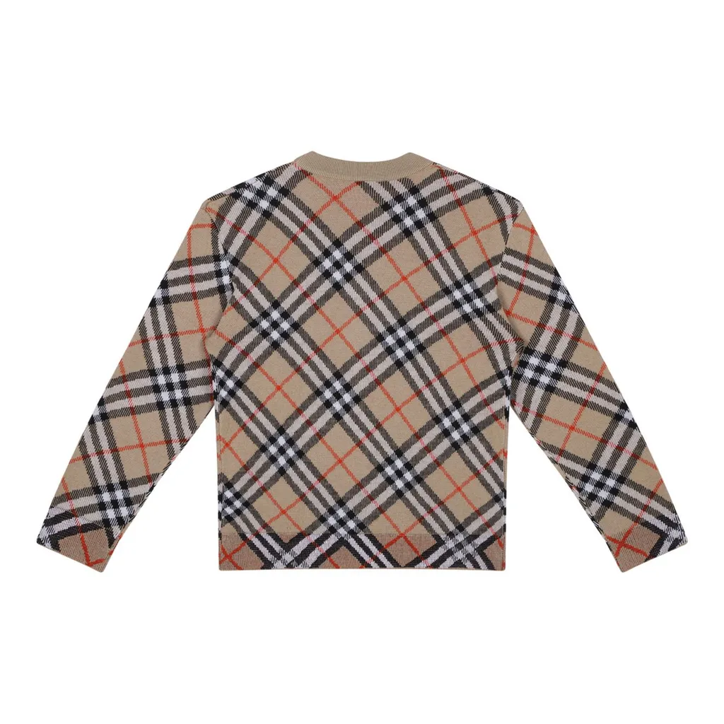 Burberry Kids Checked Cardigan
