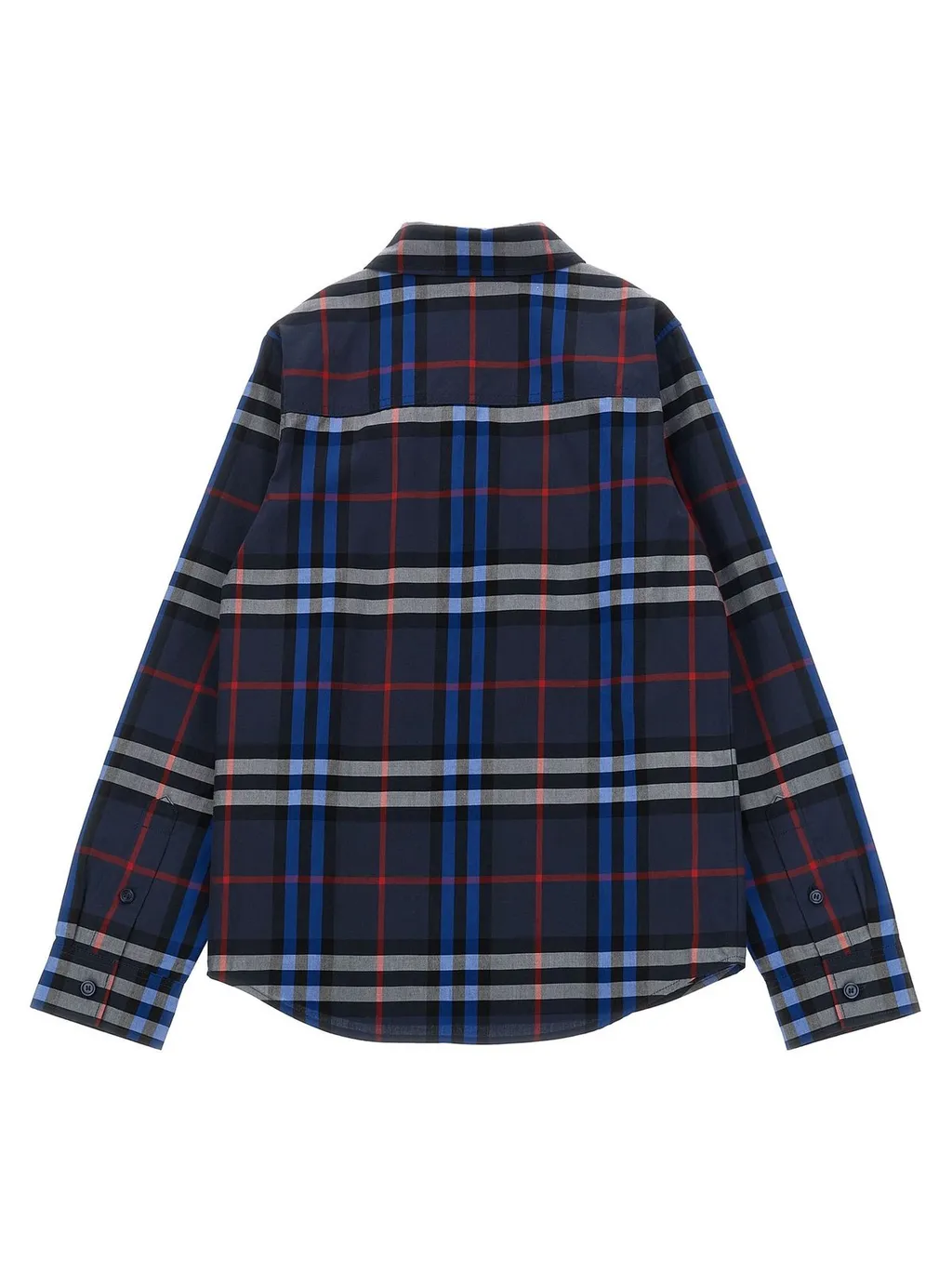 Burberry Kids Checked Curved Hem Shirt