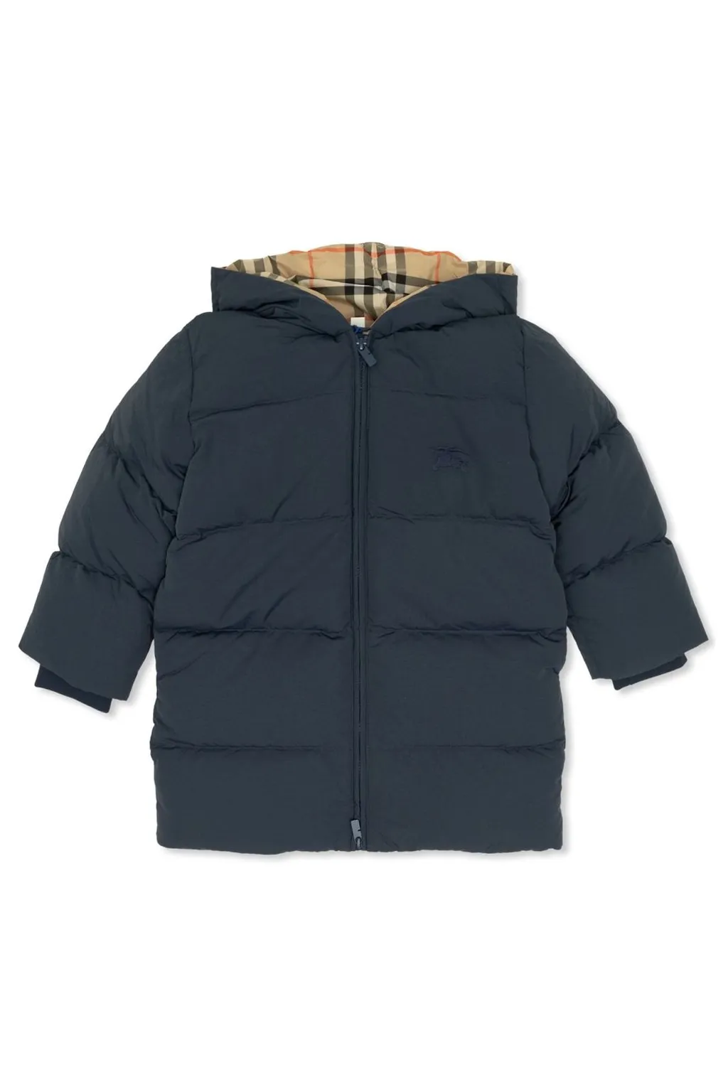 Burberry Kids Ekd Embroidered Hooded Down Jacket