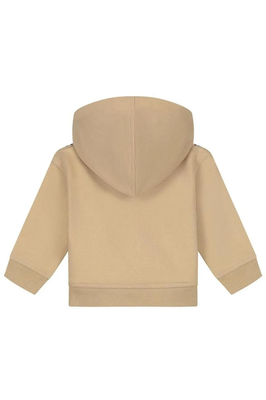 Burberry Kids Check Panelled Zipped Hoodie