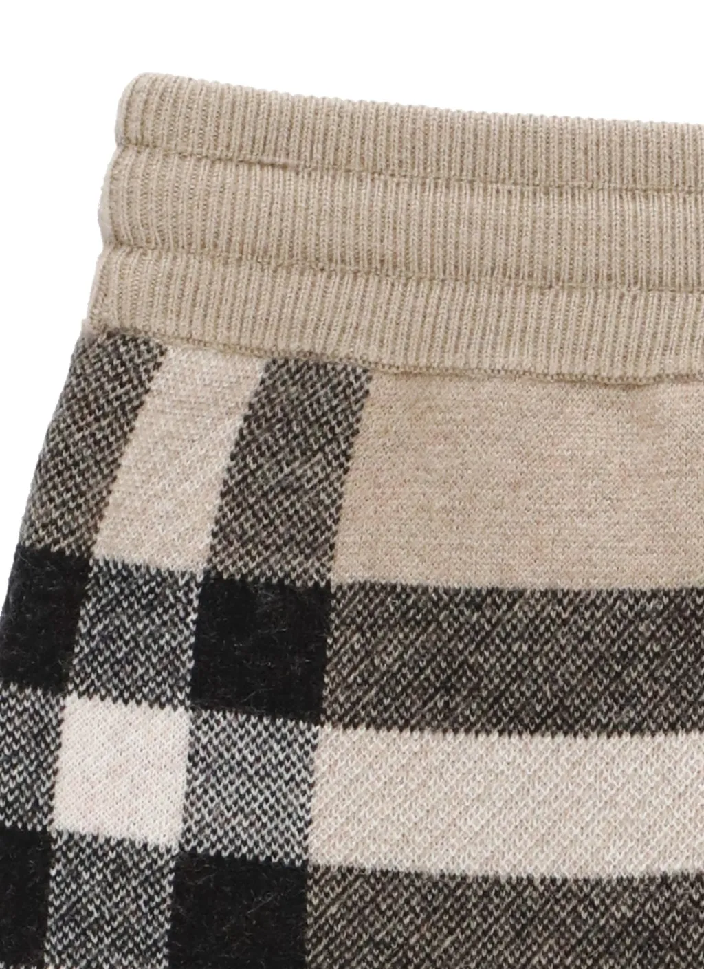 Burberry Kids Checked Drawstring Knit Pants
