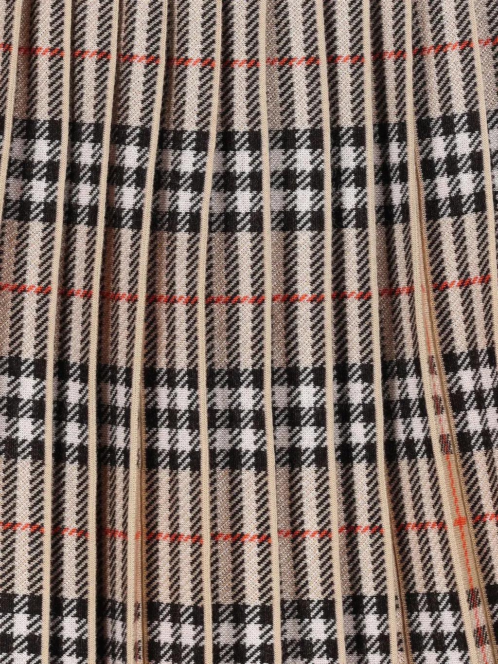 Burberry Kids Pleated Checked Blend Skirt