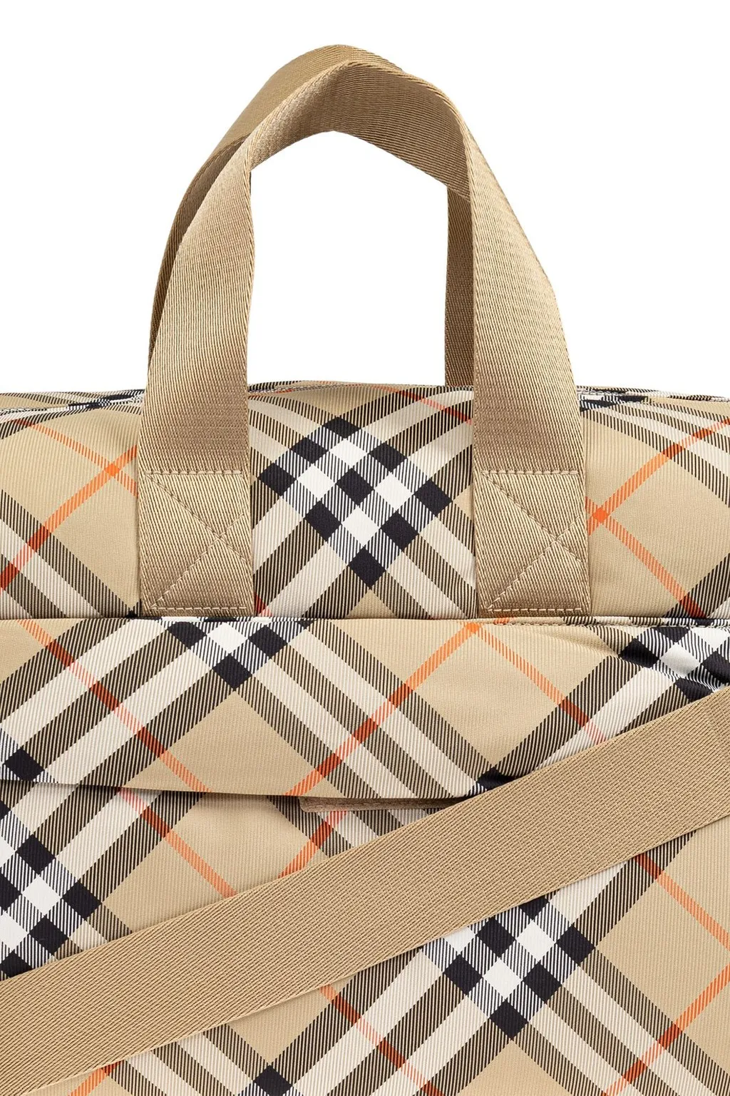 Burberry Kids Zipped Checked Changing Bag