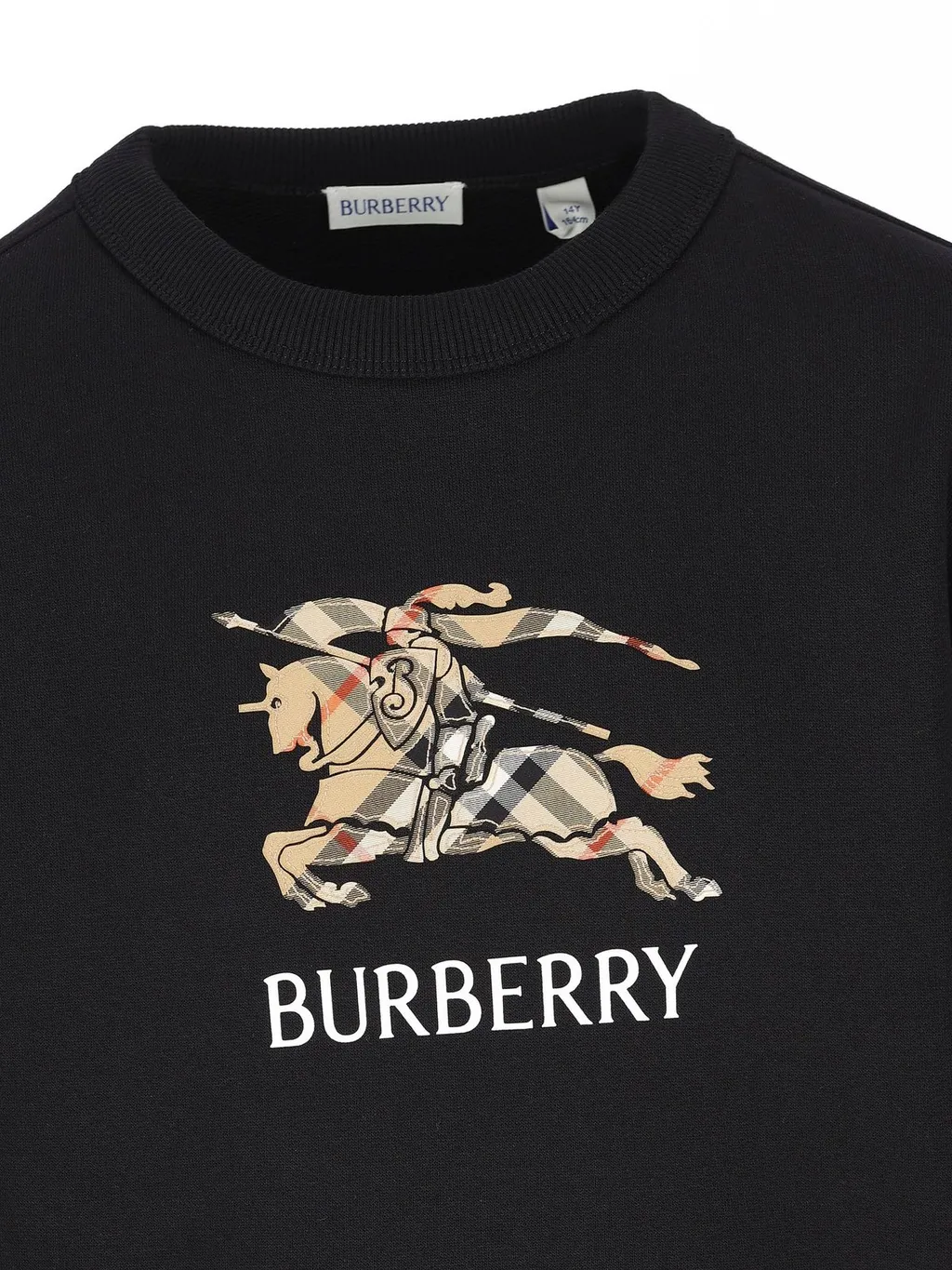 Burberry Kids Ekd Checked Crewneck Sweatshirt