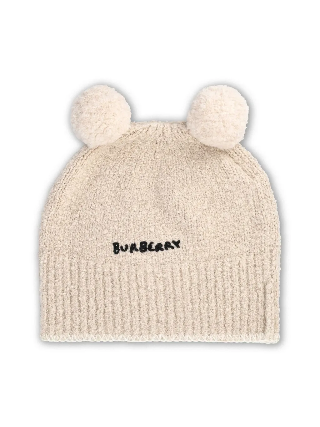 Burberry Kids Logo-Embroidered Ribbed Beanie Set