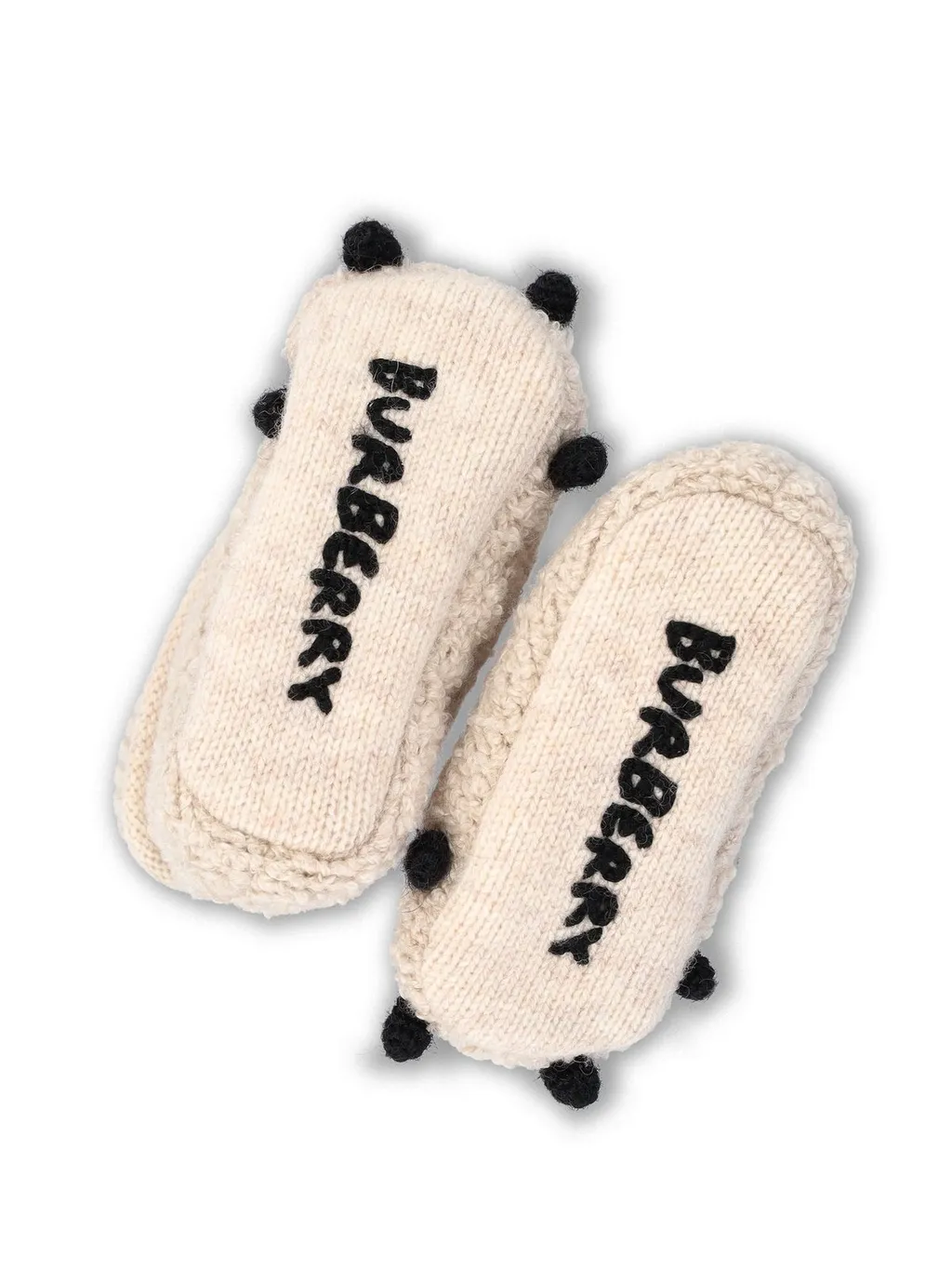Burberry Kids Logo-Embroidered Ribbed Beanie Set