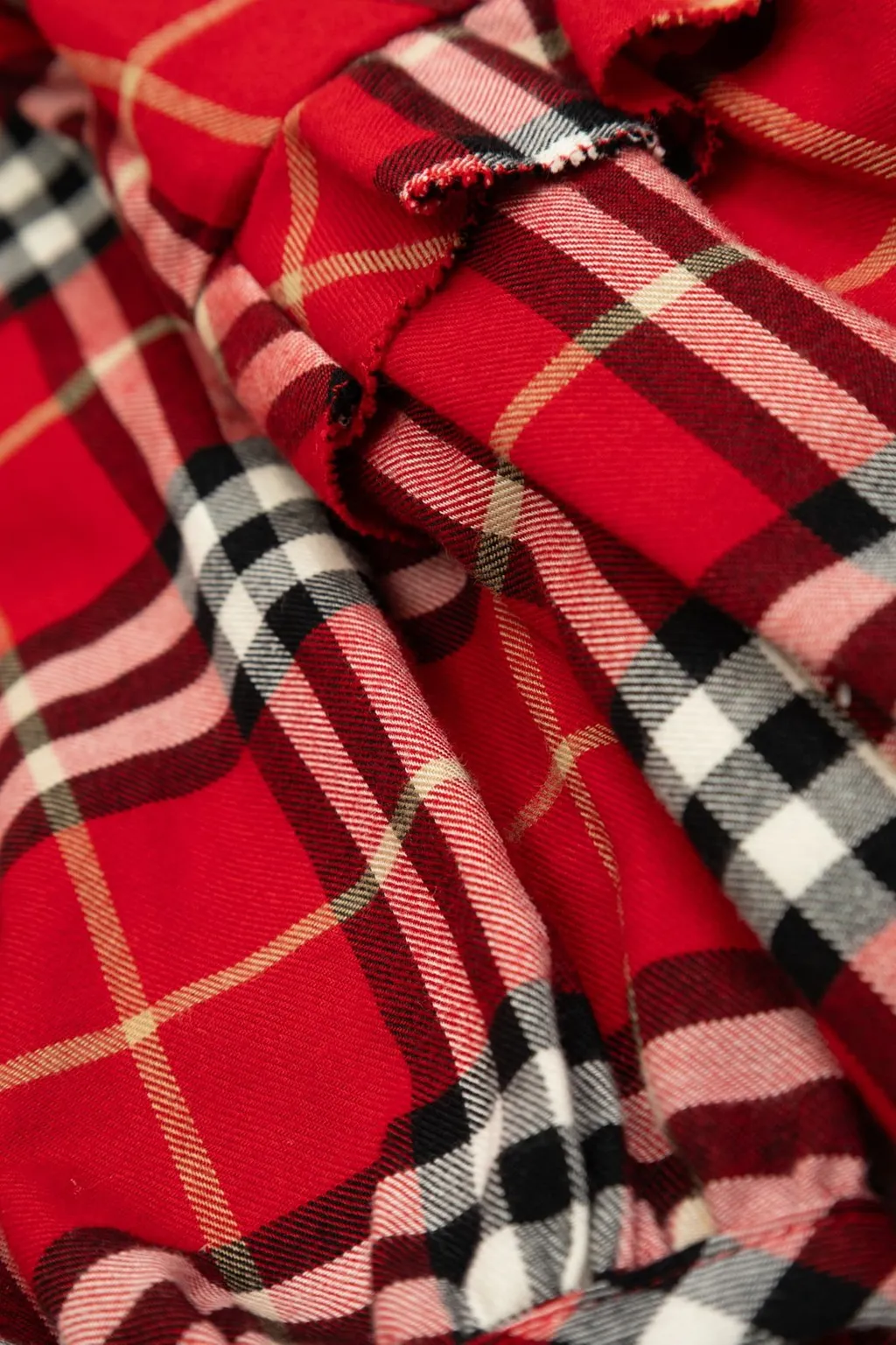 Burberry Kids Ruffled Plaid Patterned Dress