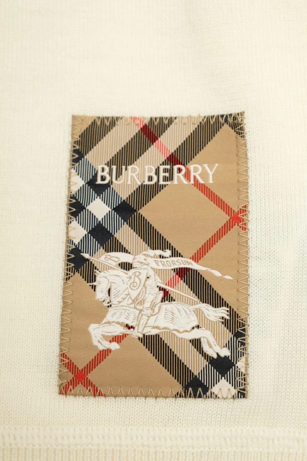 Burberry Kids Logo Patch V-Neck Cardigan