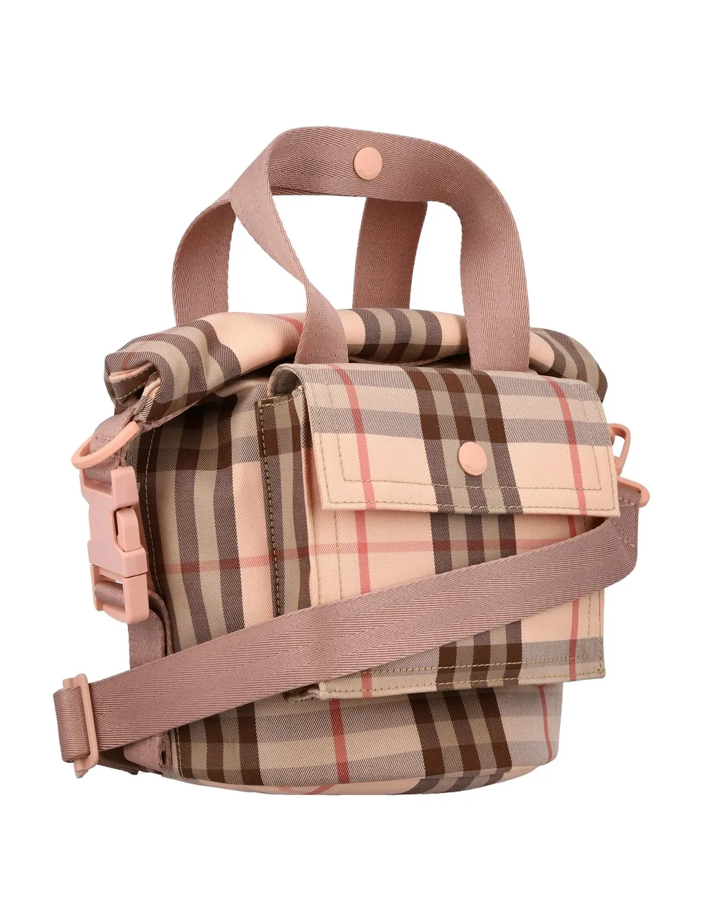 Burberry Kids Check Printed Tote Bag