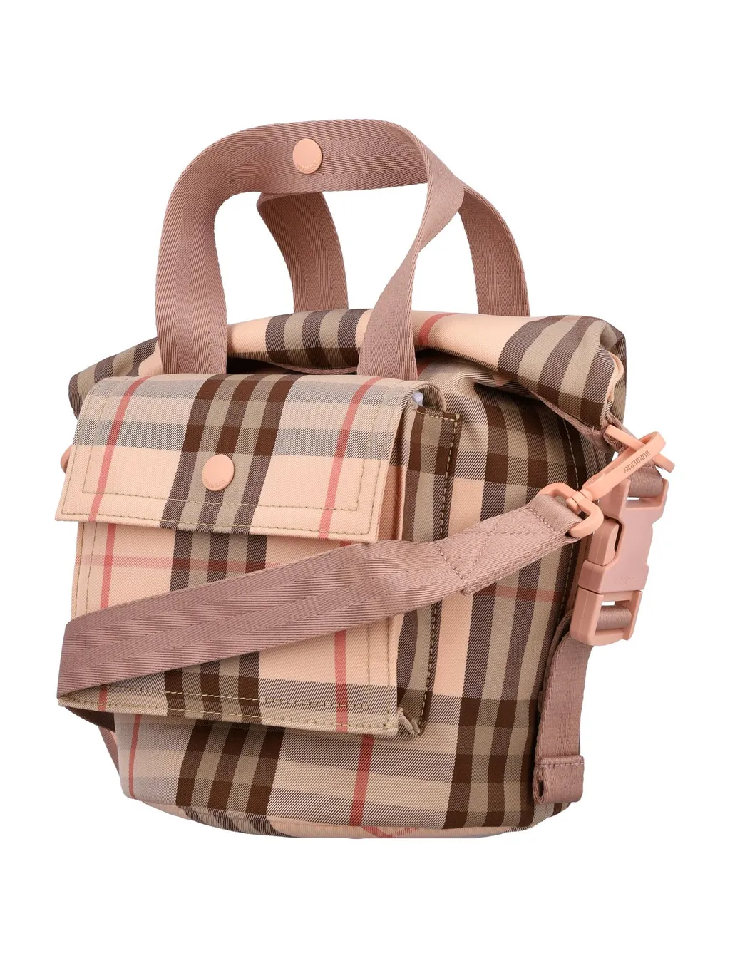 Burberry Kids Check Printed Tote Bag