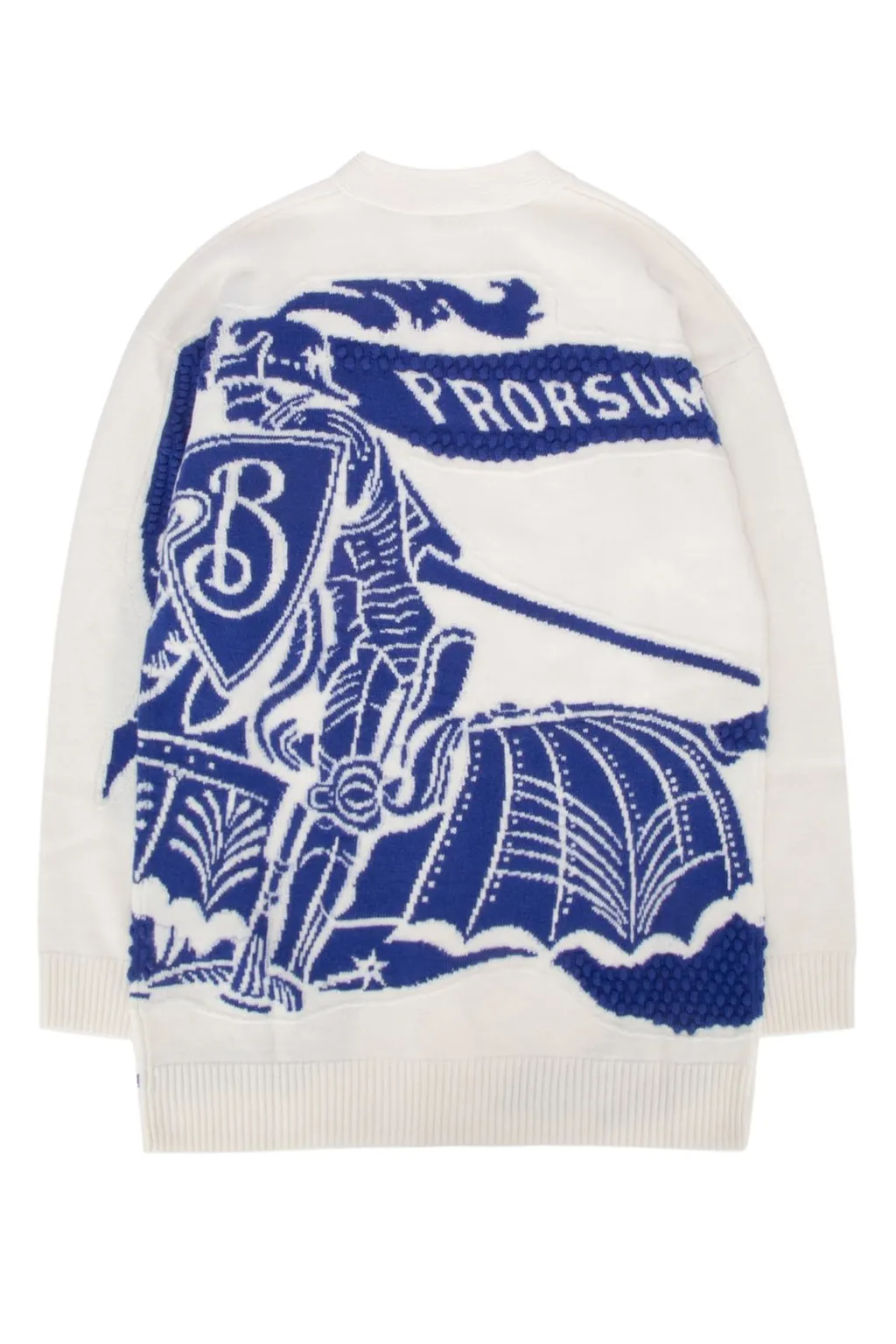 Burberry Kids Equestrian Knight Intarsia-Knit Buttoned Cardigan