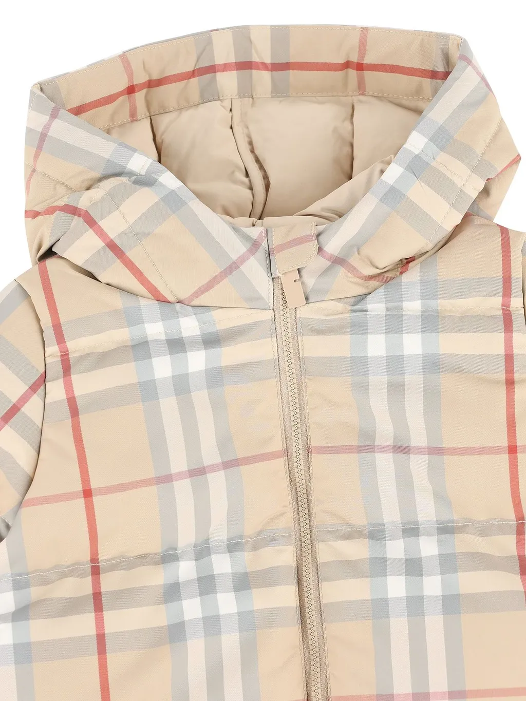 Burberry Kids Checked Hooded Padded Suit