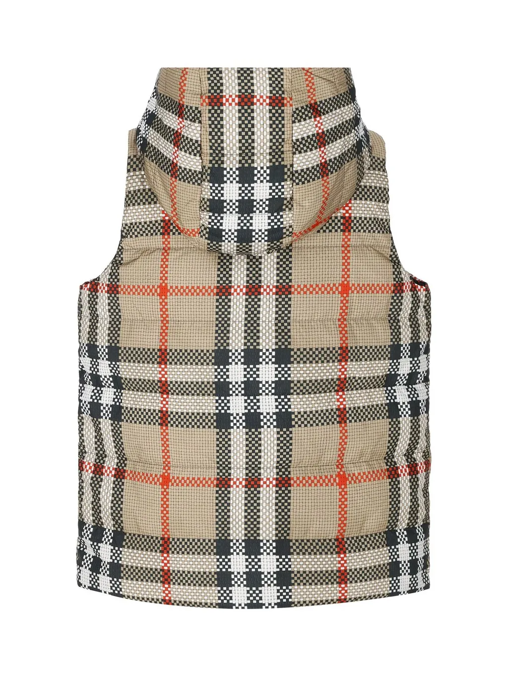 Burberry Kids Reversible Checked Hooded Puffer Gilet