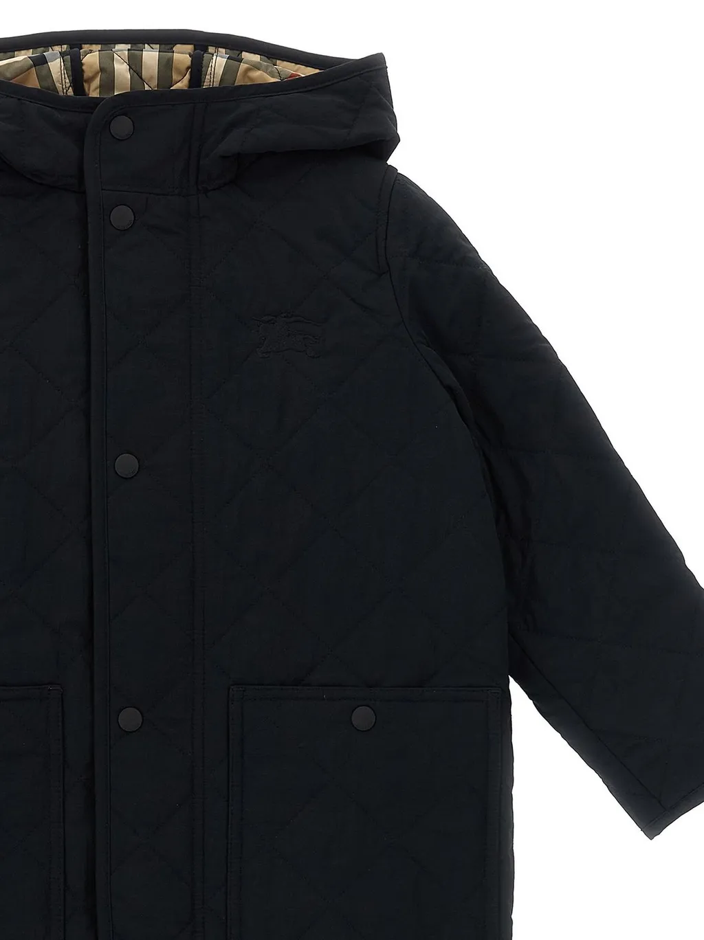 Burberry Kids Quilted Hooded Coat