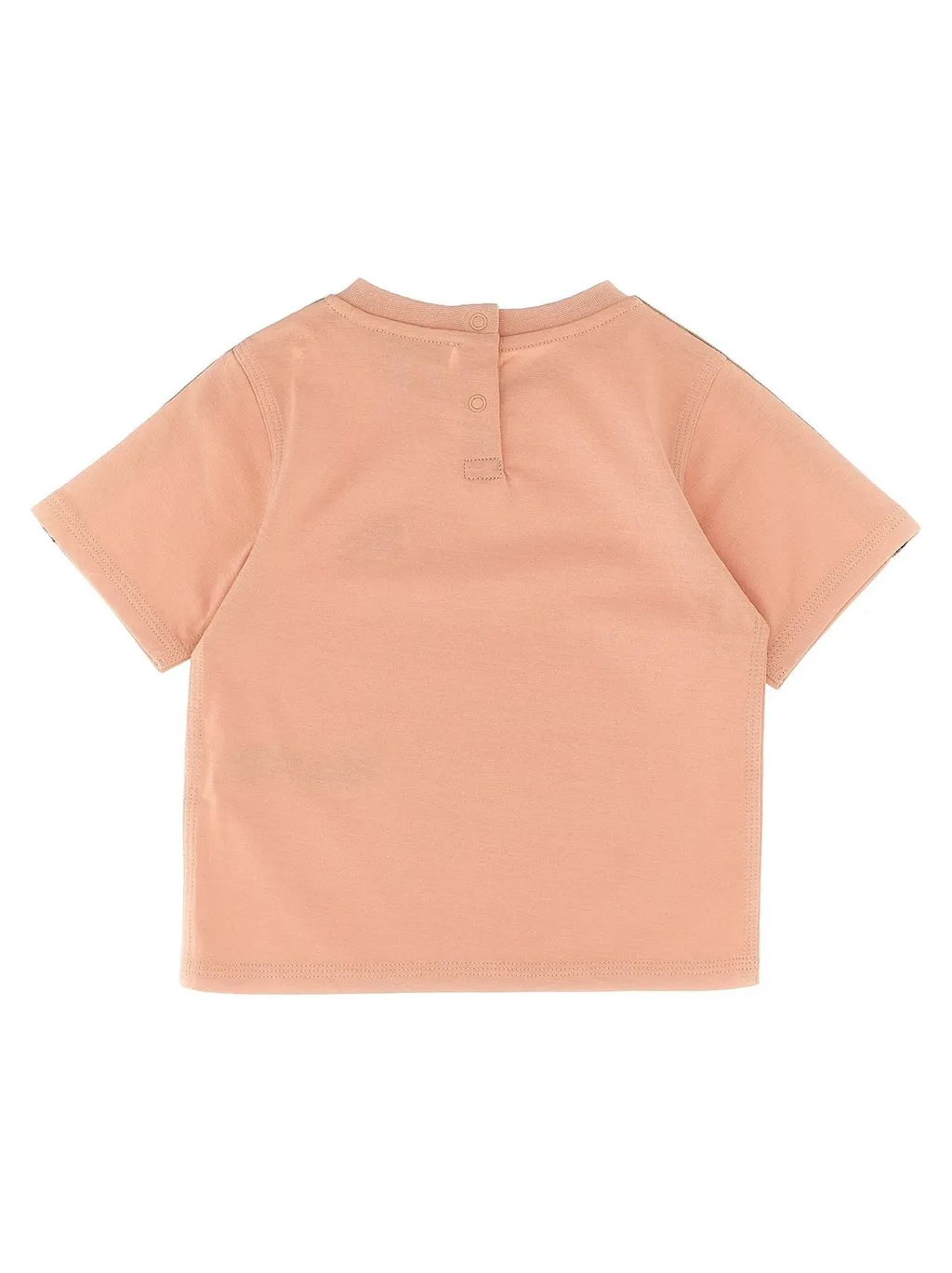 Burberry Kids Checked Trim Crewneck T-Shirt