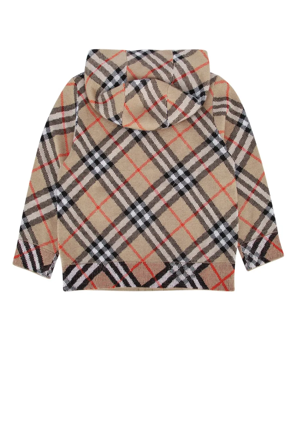 Burberry Kids Check Pattern Zip-Up Hoodie