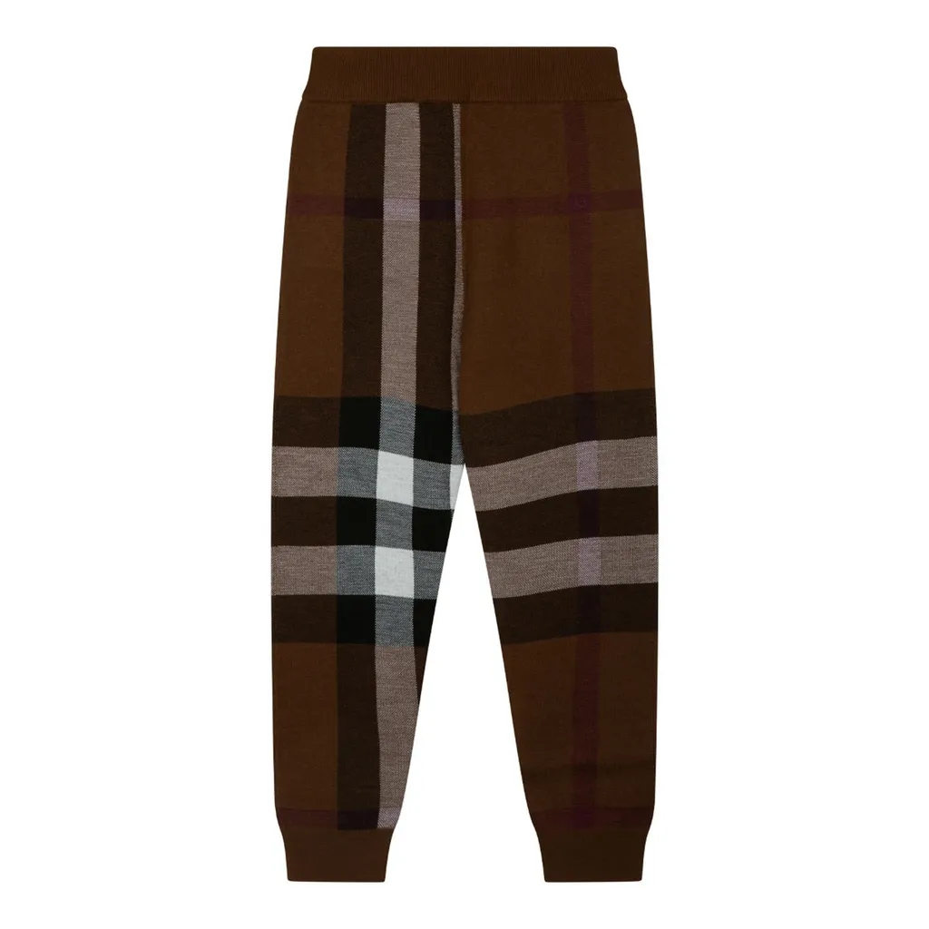 Burberry Kids Checked Tapered Trousers