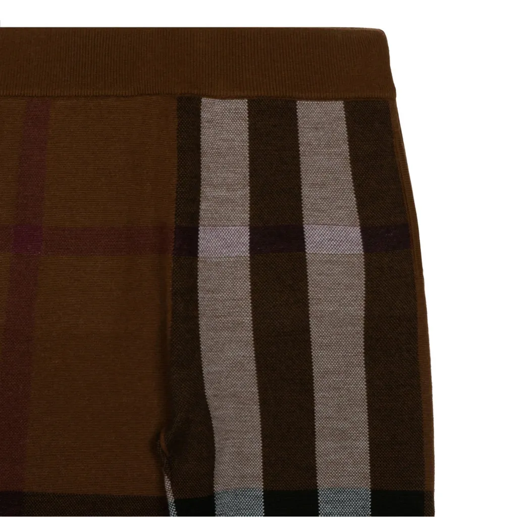 Burberry Kids Checked Tapered Trousers