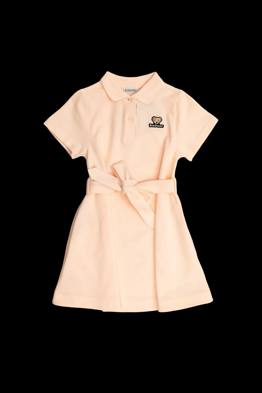 Burberry Kids Logo Embroidered Belted Dress