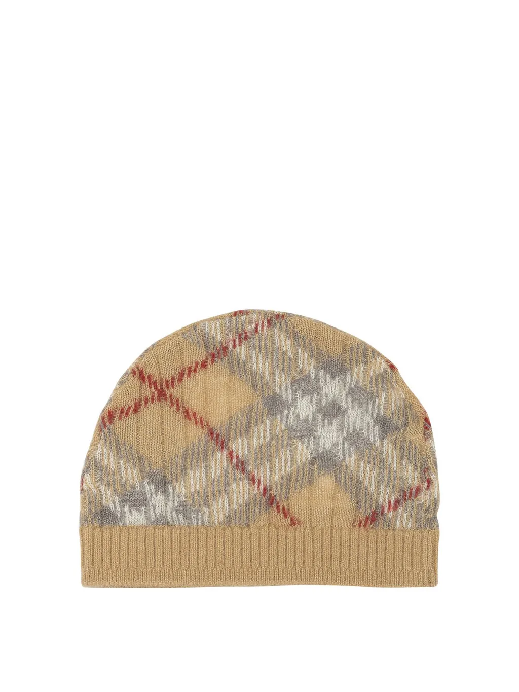Burberry Kids Checked Ribbed-Knit Beanie