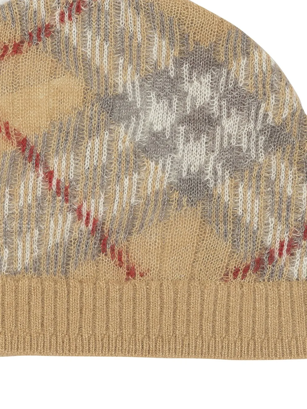 Burberry Kids Checked Ribbed-Knit Beanie