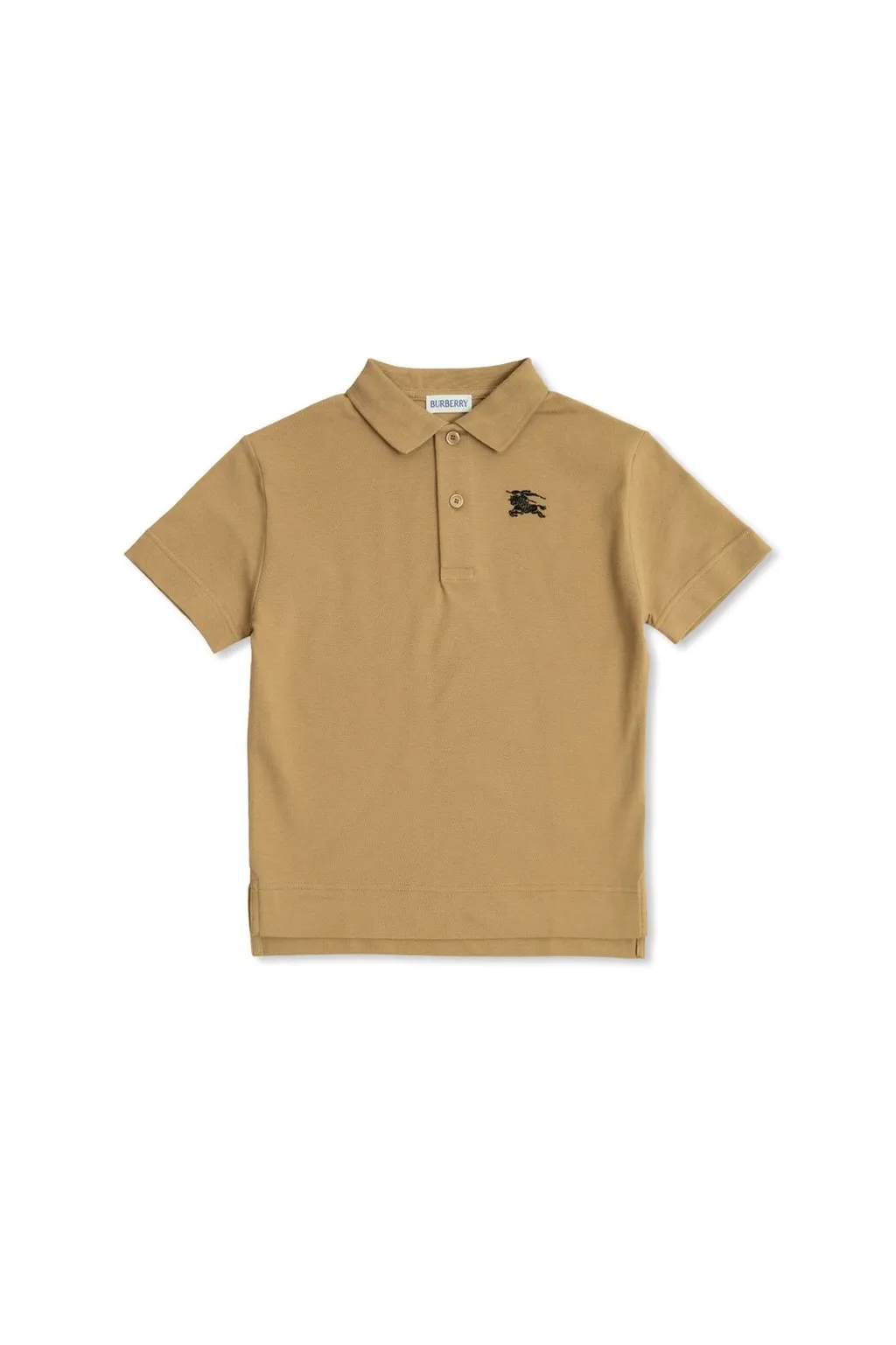 Burberry Kids Logo Embroidered Short Sleeved Polo Shirt