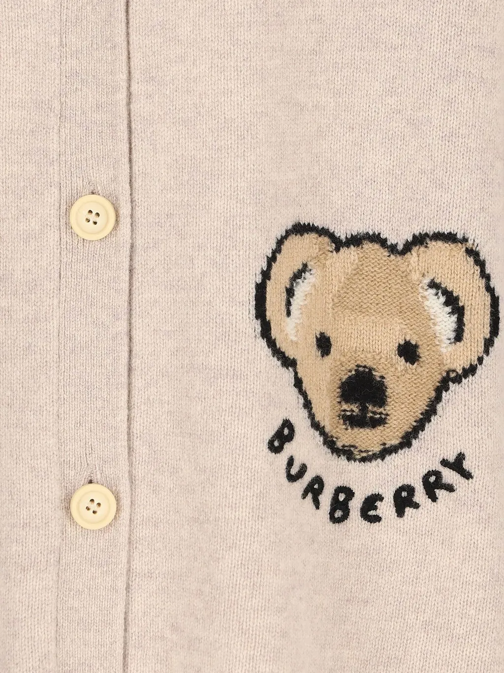Burberry Kids Bear Intarsia-Knit Buttoned Cardigan