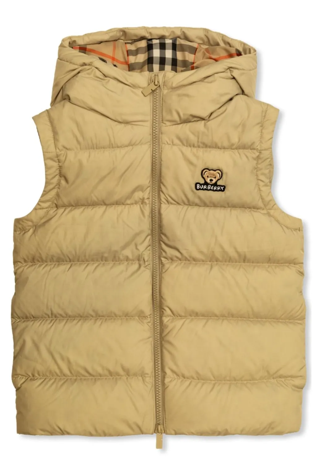 Burberry Kids Logo Embroidered Zip-Up Quilted Vest