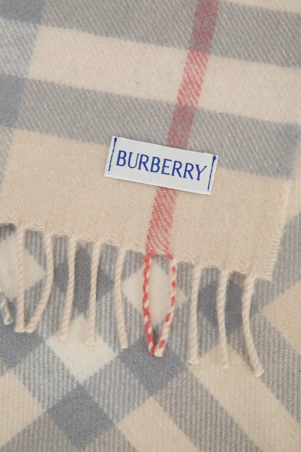 Burberry Kids Checked Fringed Baby Blanket