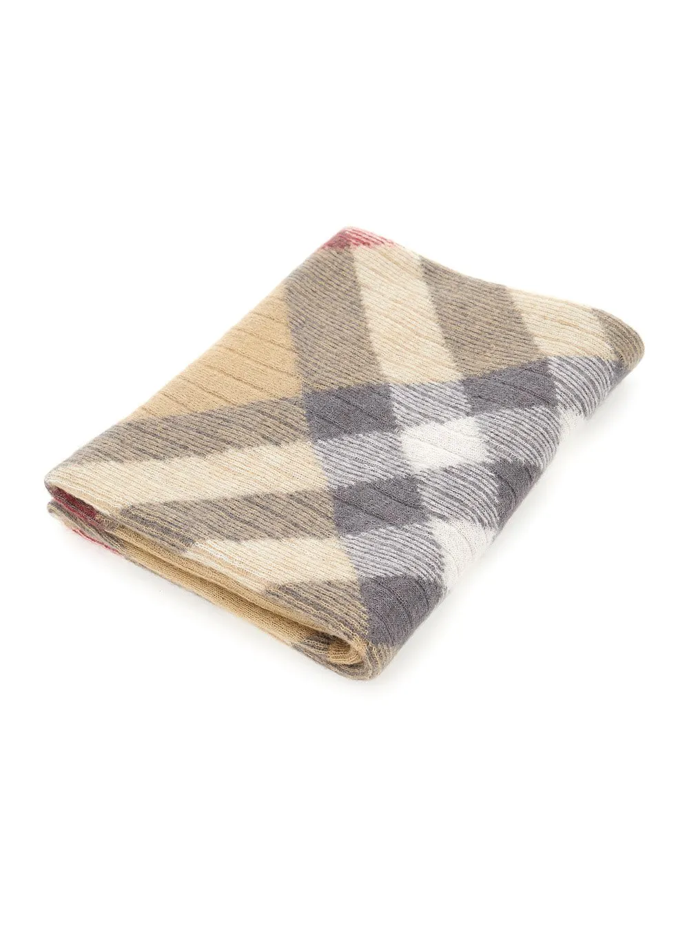 Burberry Kids Checked Knitted Baby Blanket