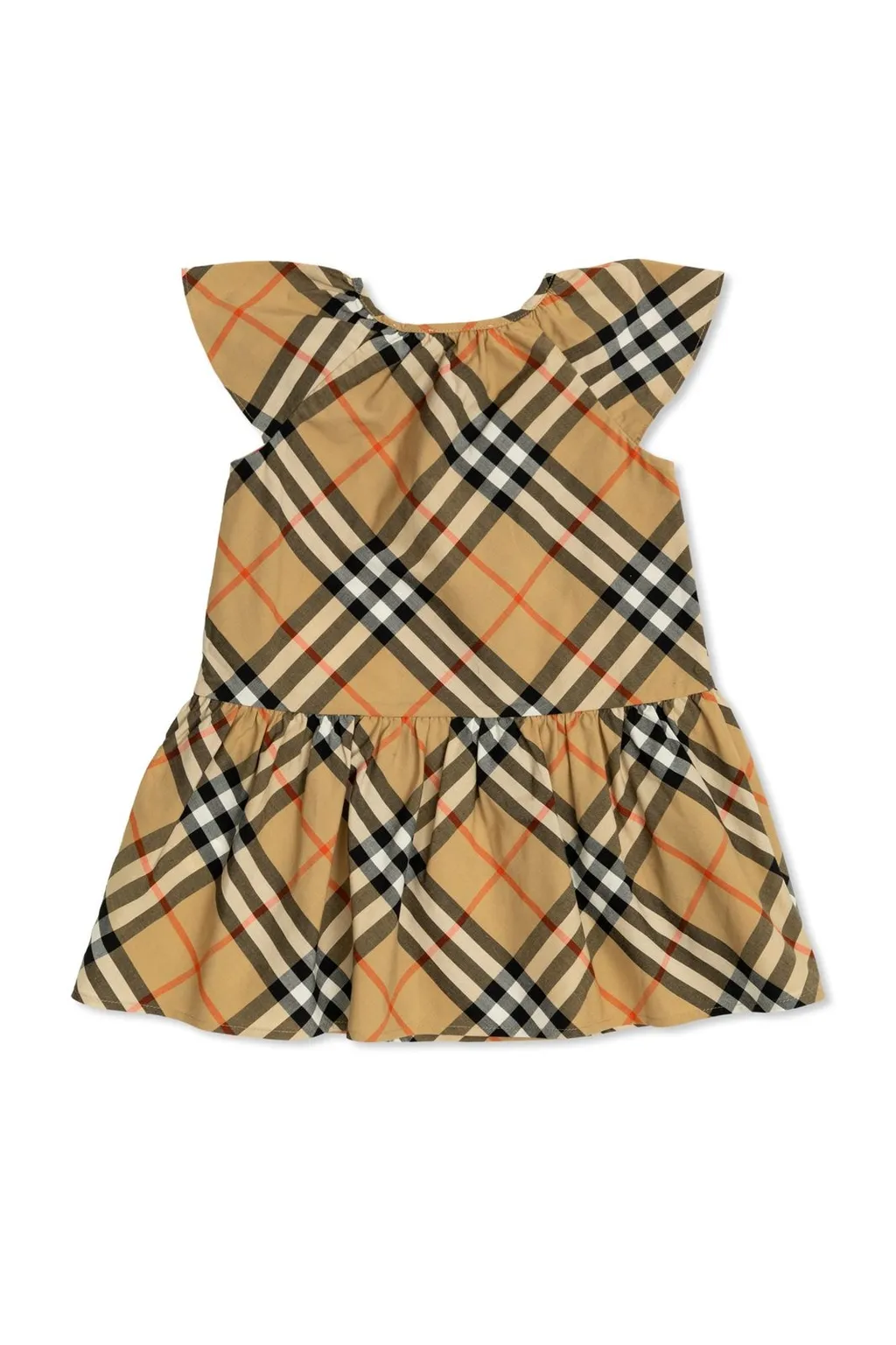 Burberry Kids Checked Ruffled Dress