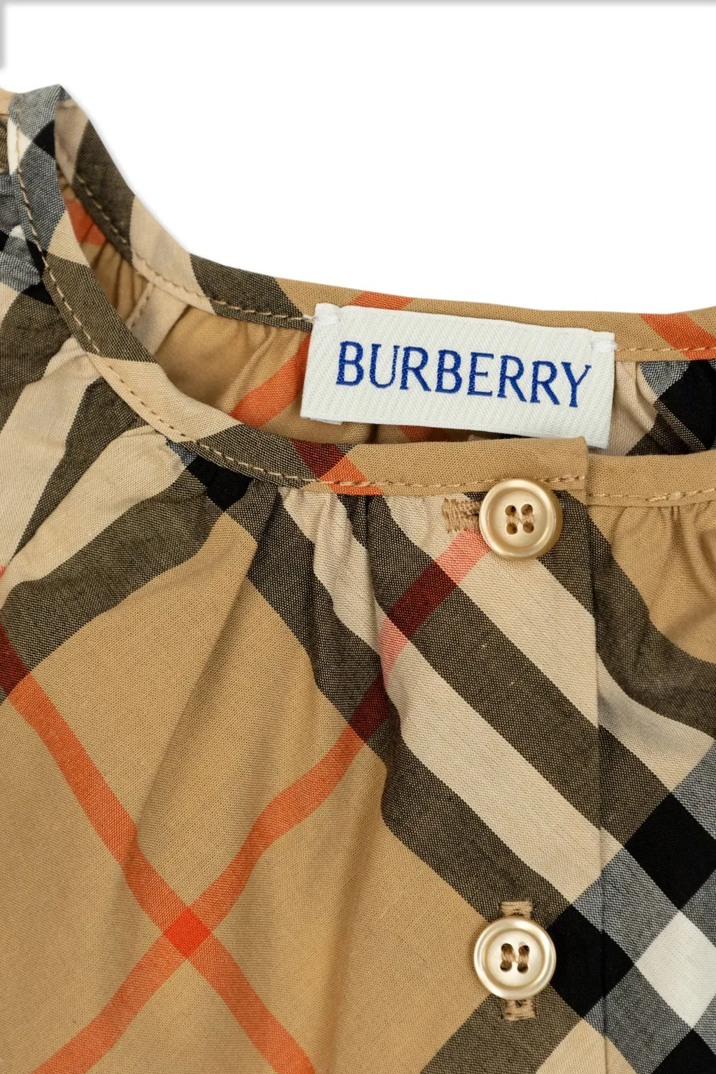 Burberry Kids Checked Ruffled Dress