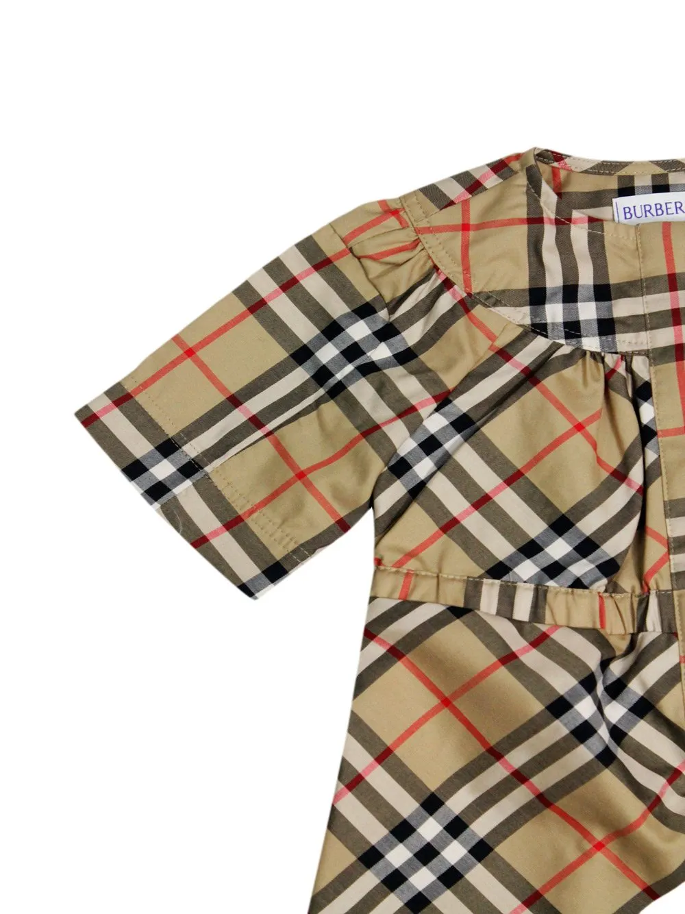 Burberry Kids Check Stretch Playsuit