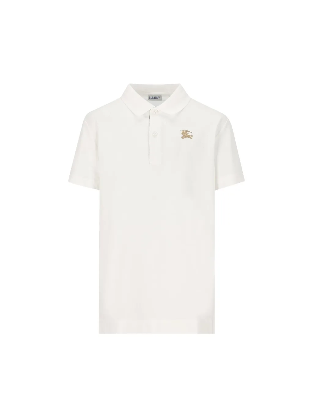 Burberry Kids Logo Embroidered Short Sleeved Polo Shirt