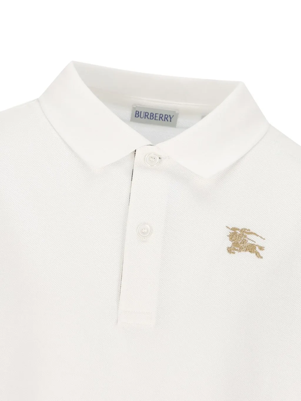 Burberry Kids Logo Embroidered Short Sleeved Polo Shirt