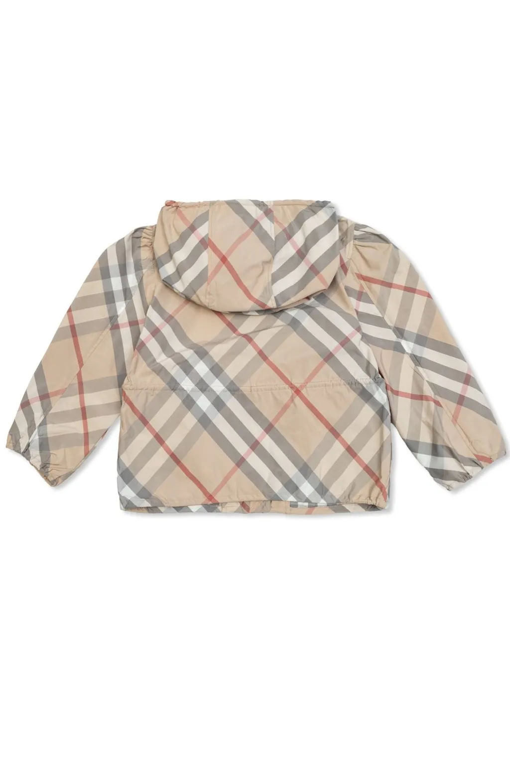 Burberry Kids Checked Hooded Jacket
