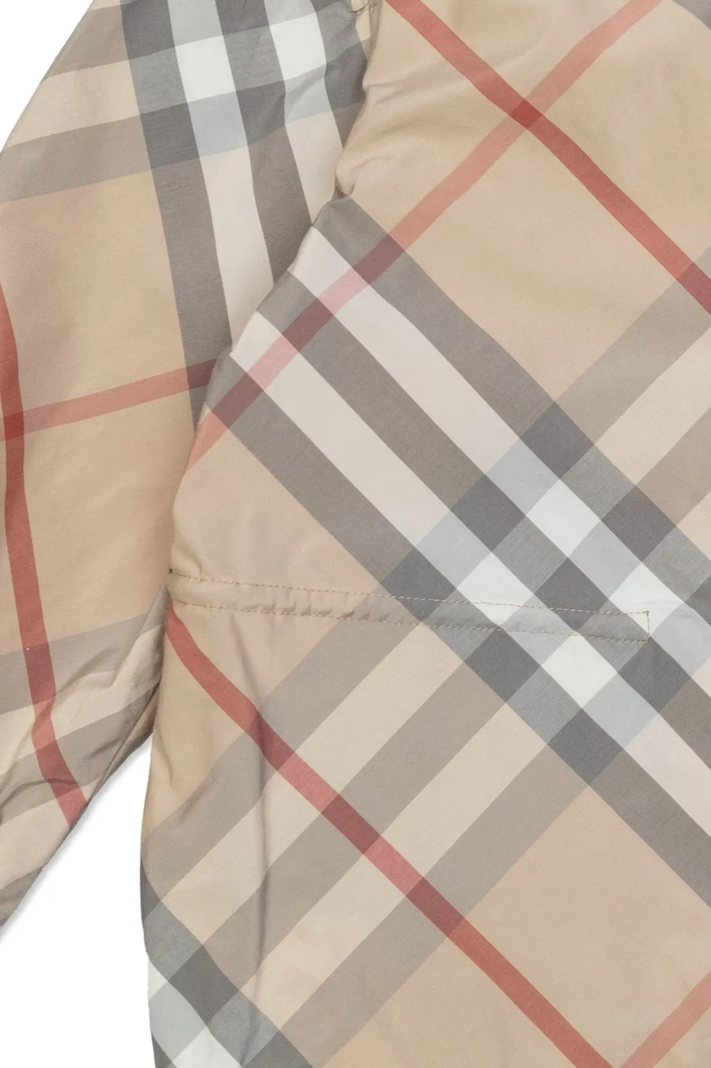 Burberry Kids Checked Hooded Jacket