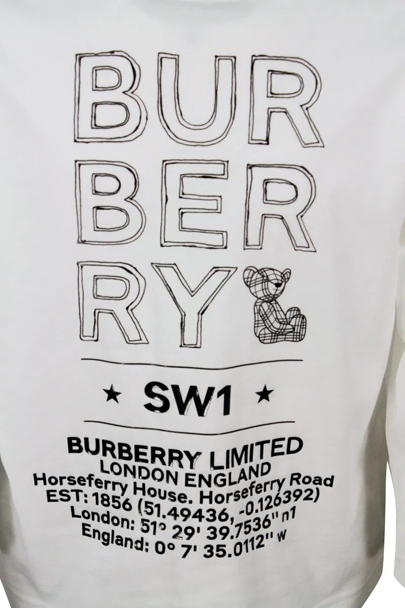 Burberry Kids Logo Printed Long-Sleeved T-Shirt