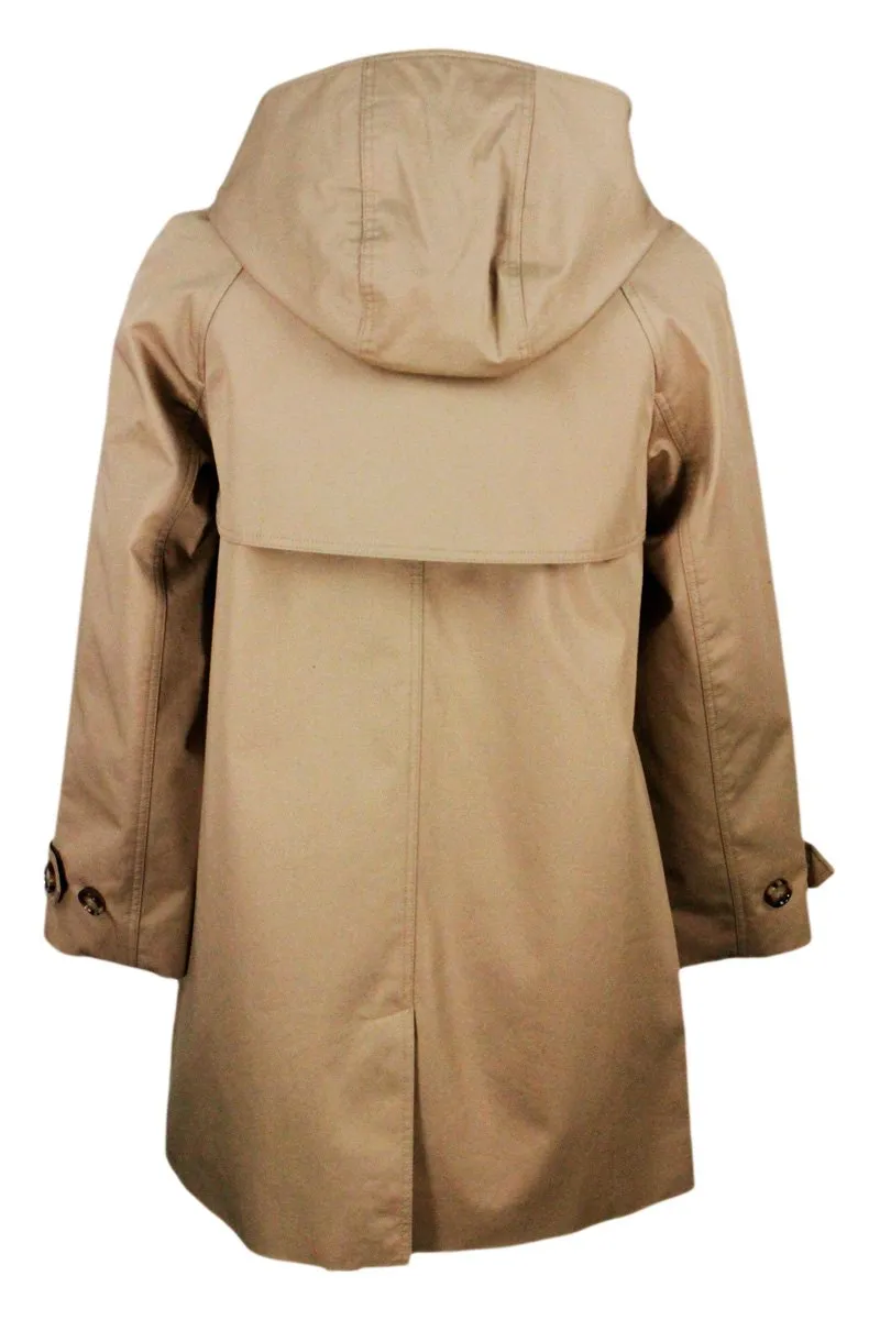 Burberry Kids Long-Sleeved Detachable-Hood Car Coat