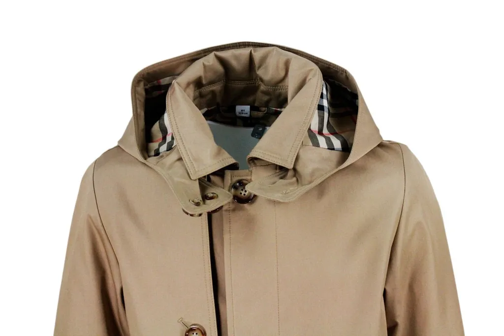 Burberry Kids Long-Sleeved Detachable-Hood Car Coat