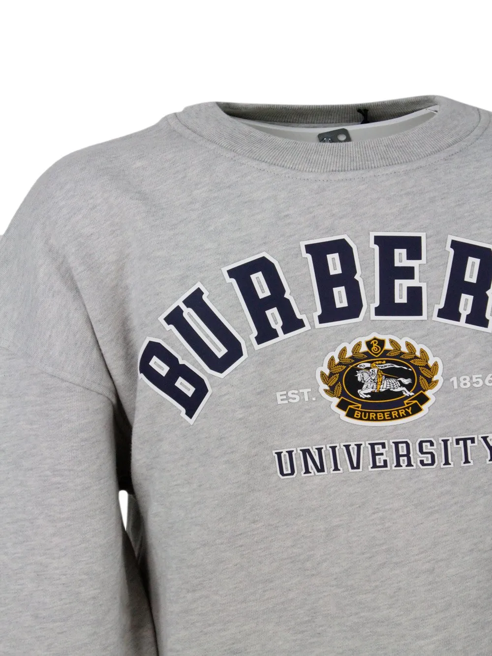 Burberry Kids College-Printed Crewneck Sweatshirt