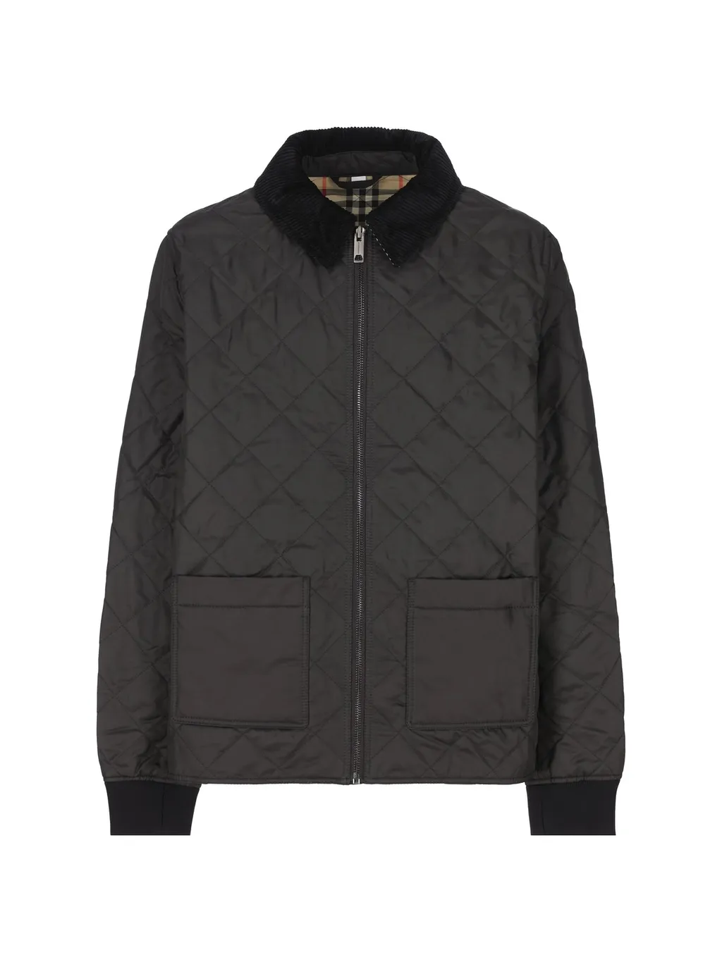 Burberry Kids Diamond Quilted Zipped Jacket
