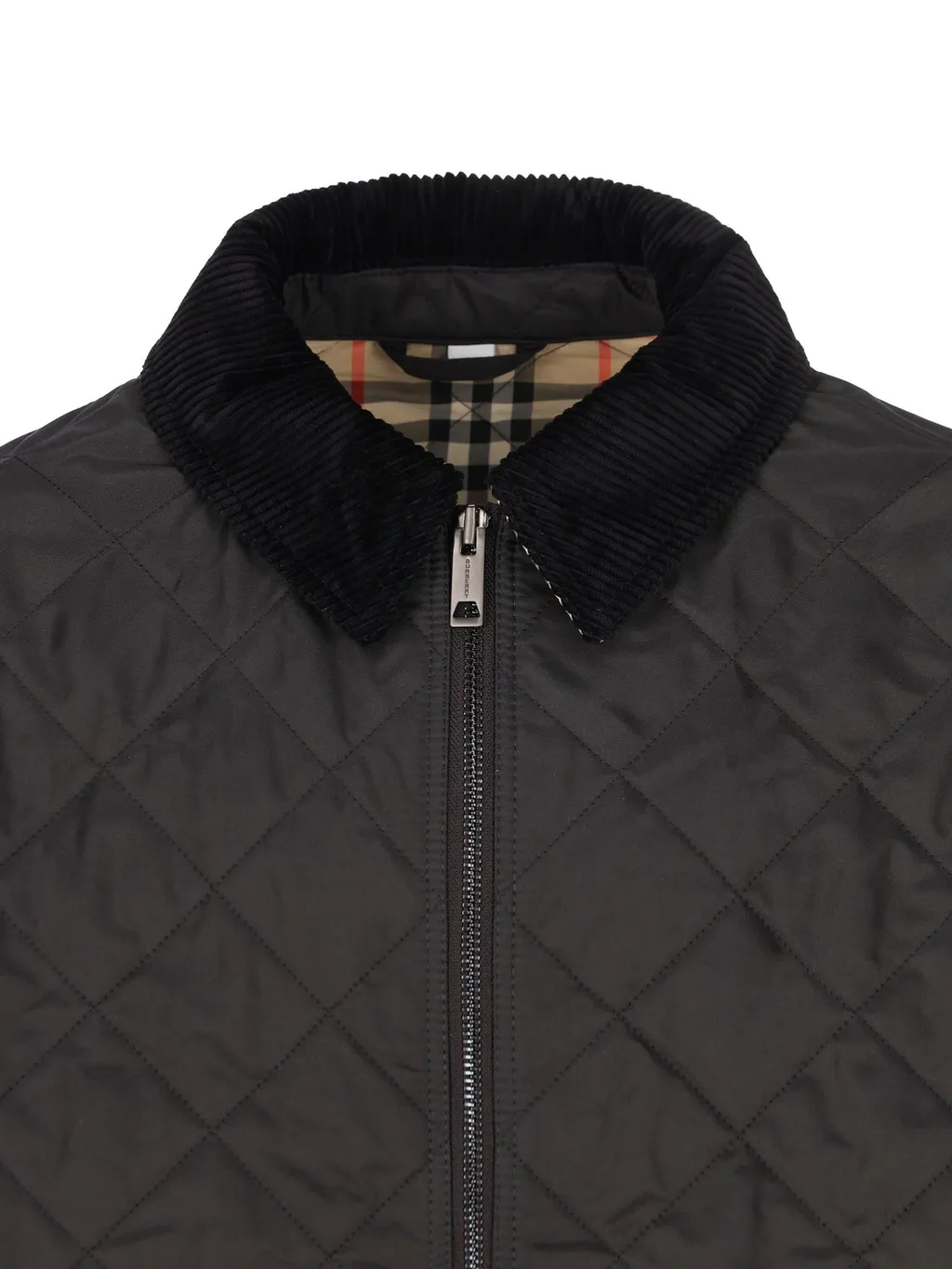 Burberry Kids Diamond Quilted Zipped Jacket