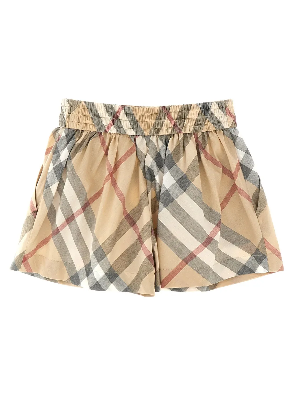 Burberry Kids Checked Elasticated Waistband Shorts