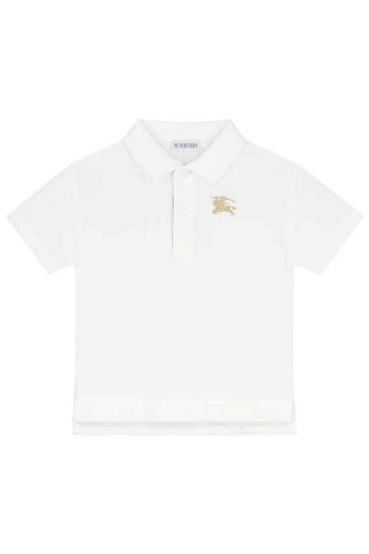 Burberry Kids Logo-Embroidered Polo Shirt