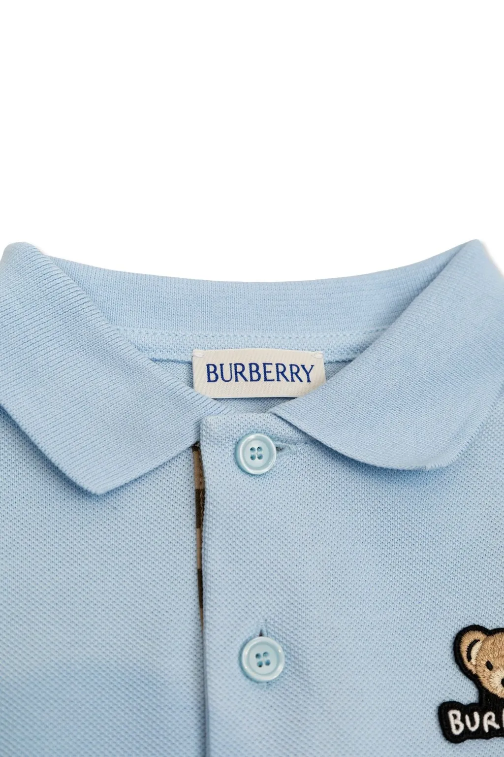 Burberry Kids Logo Embroidered Short-Sleeved Polo Shirt