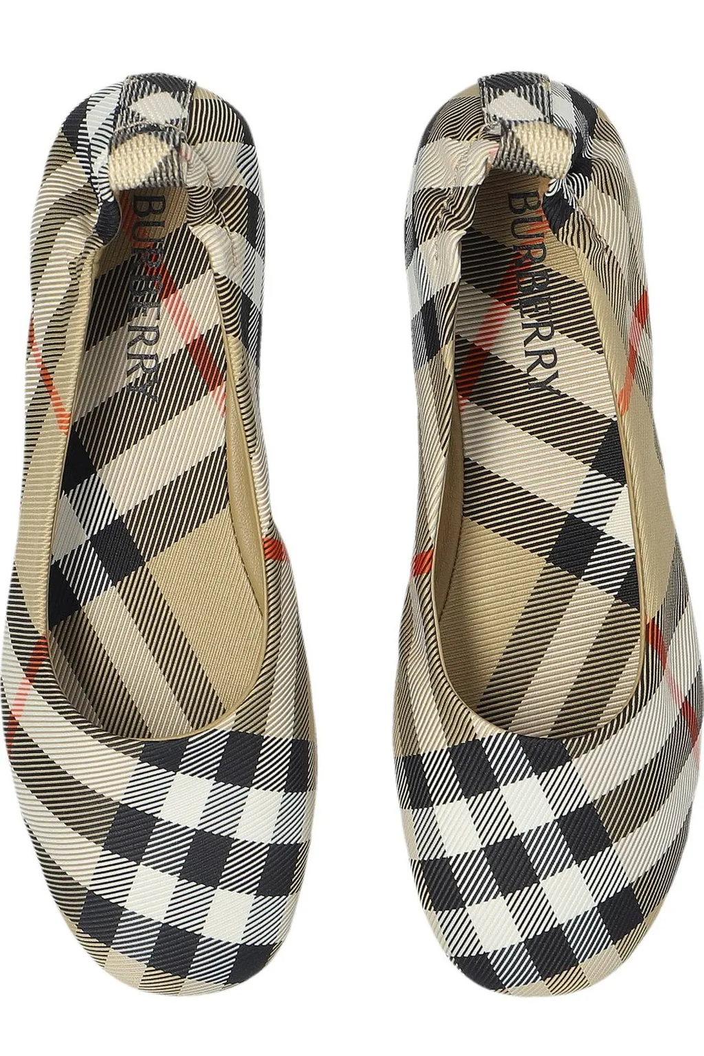 Burberry Kids Checked Slip-On Ballerinas